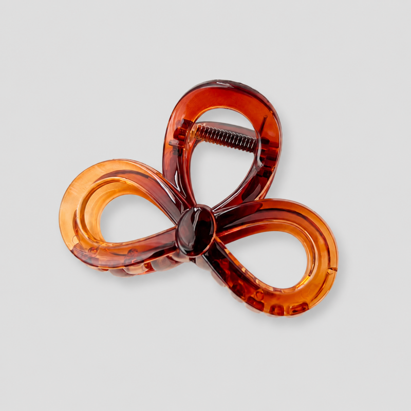 Hollow Three-Loop Flower Hair Claw Clip