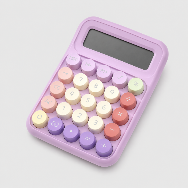 Color Mechanical Button Desktop Calculator