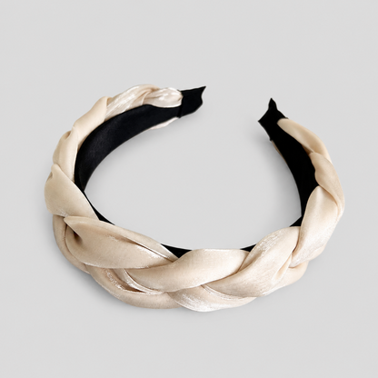 Soft Satin Braided Wide Headband