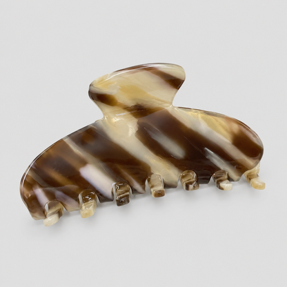 Floral Stripe Claw Clip