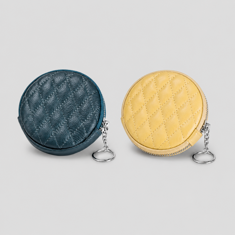 Quilted Round Coin Purse