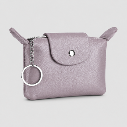 Faux Leather Zipper Coin Pouch