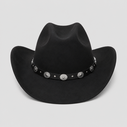 Black Western Cowboy Stud Band