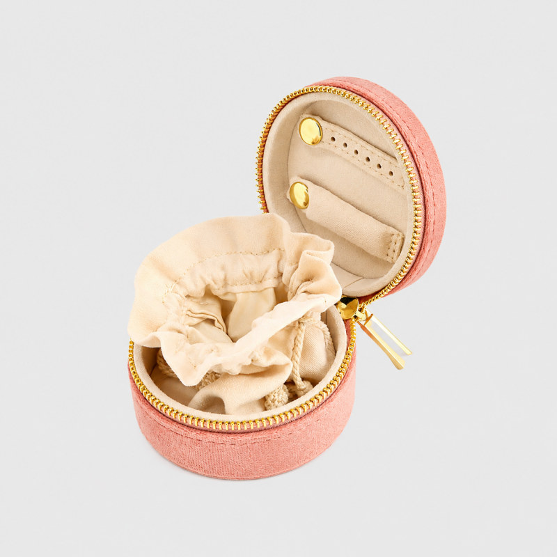 Round Velvet Jewelry Box