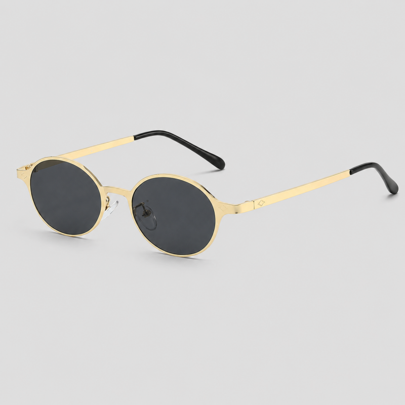 Slim Oval Metal Fashion Sunglasses