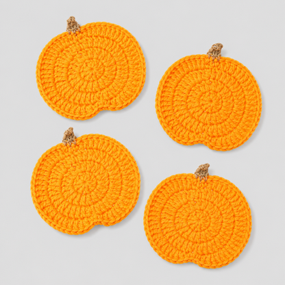 Hand Crocheted Halloween Pumpkin Coaster