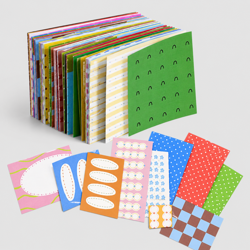 Color Block Memo Pad Notebook for Notes and DIY Decoration