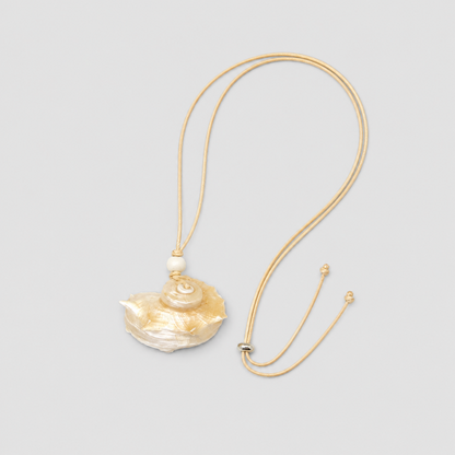 Boho Thin Cord Real Conch Shell Pendant Necklace
