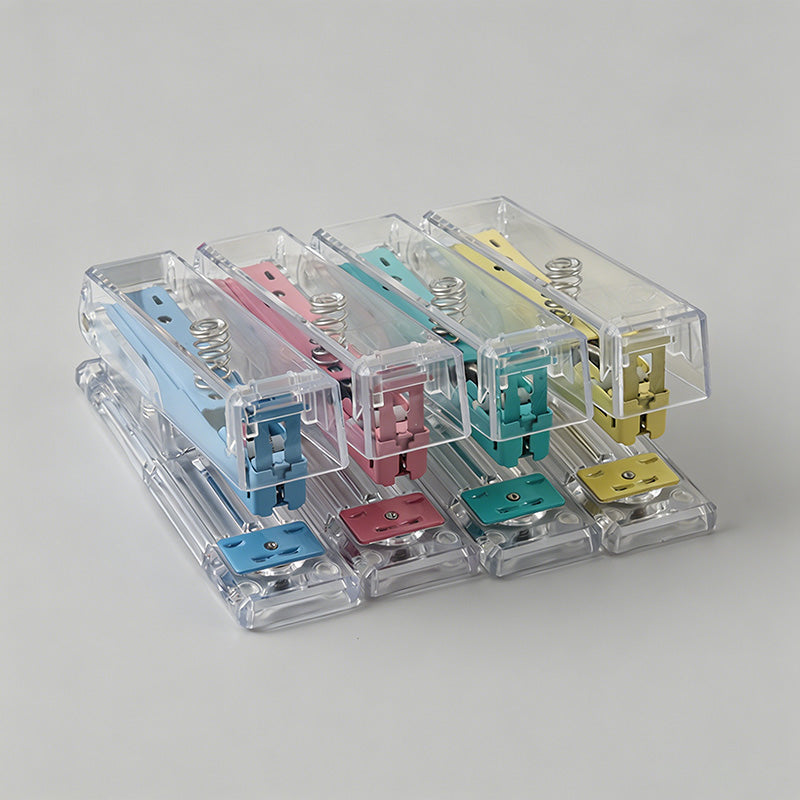 Transparent Candy Color Labor Saving Desktop Stapler
