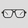 Double Bridge Pilot Square Glasses