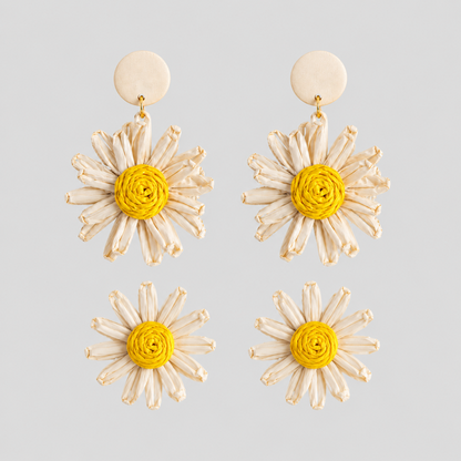 Summer Beach Vacation Hand-Woven Earrings
