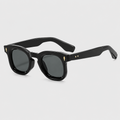 Thick Square Gold Stud Decor Retro Polarized Sunglasses