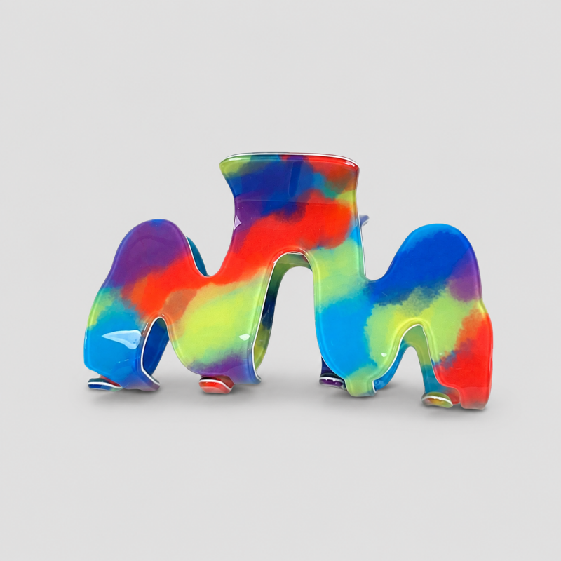 M Shape Rainbow Gradient Hair Claw Clip