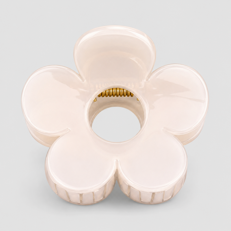 Marbled Flower Claw Clip