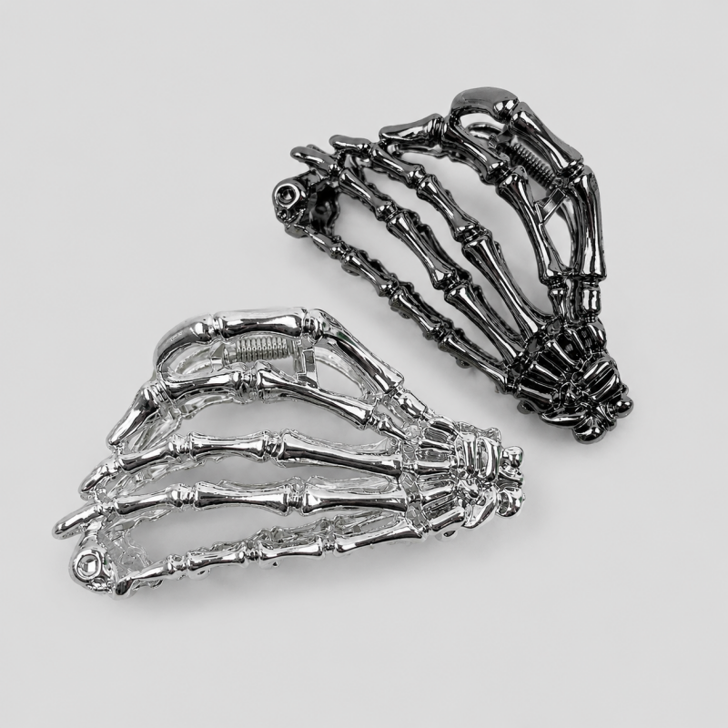Alloy Bone & Spider Hair Claw Clips
