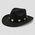Western Cowboy Hat with Heart Concho Band
