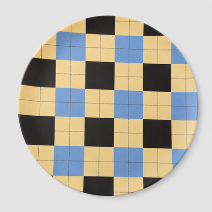 Gingham Dinner Plate