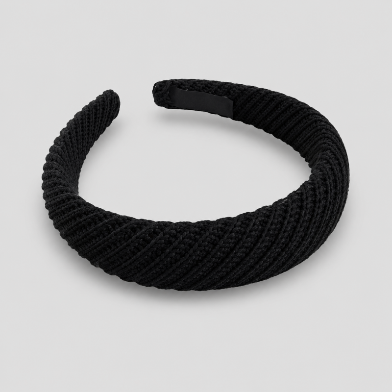Solid Color Knitted Wide Fabric Headband