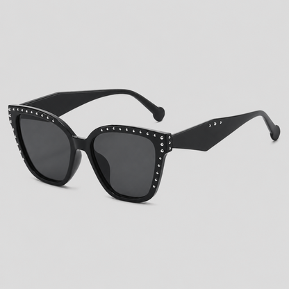 Retro Rivet Square Cat Sunglasses