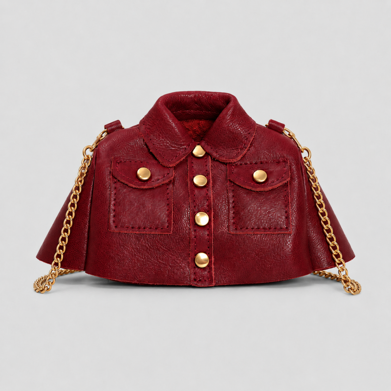 Mini Pleated Shirt Crossbody Bag