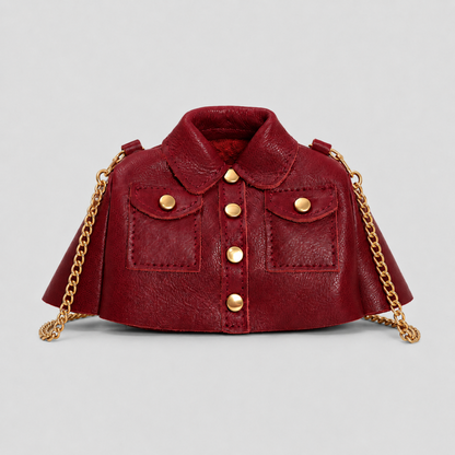Mini Pleated Shirt Crossbody Bag