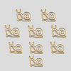 10 PCS Creative Snail Shape Electroplated Metal Paper Clips