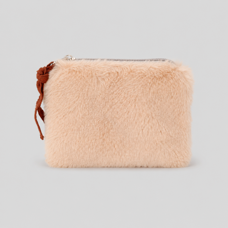 Plush Zippered Mini Storage Pouch