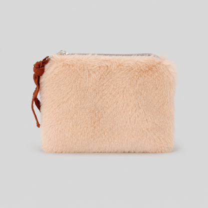 Plush Zippered Mini Storage Pouch