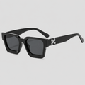 Thick Square Cross Logo Decor Fashion Sunglasses