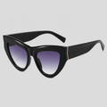Thick Oversized Cat Eye Gradient Lens Vintage Sunglasses