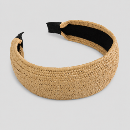 Faux Straw Woven Padded Headband