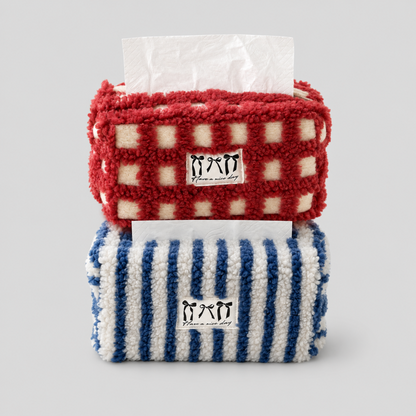 Gingham Tissue Box Cover