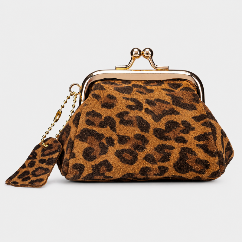 Leopard Kiss Lock Pouch