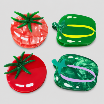 Vegetable Tomato Bell Pepper Hair Claw Clip