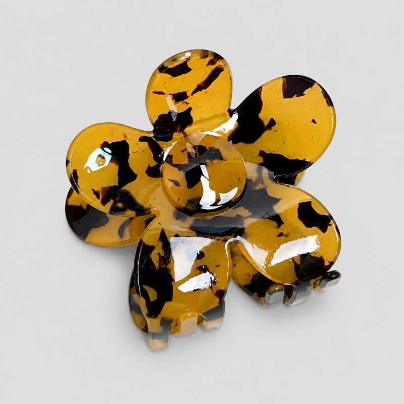 Floral Flower Shark Hair Claw Clip