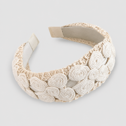 Handmade Crochet Floral Wide Headband