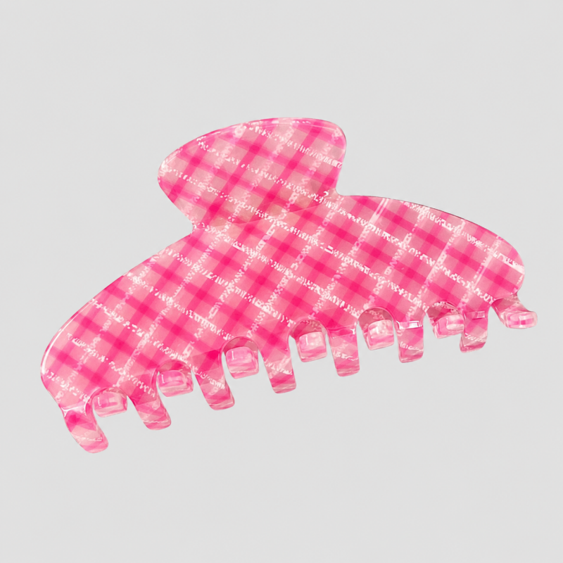 Gingham Claw Clip