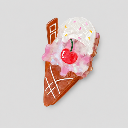 Ice Cream Shark Hair Claw Clip