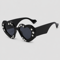 Heart-shaped Full Rhinestone Inlay Party Trendy Sunglasses
