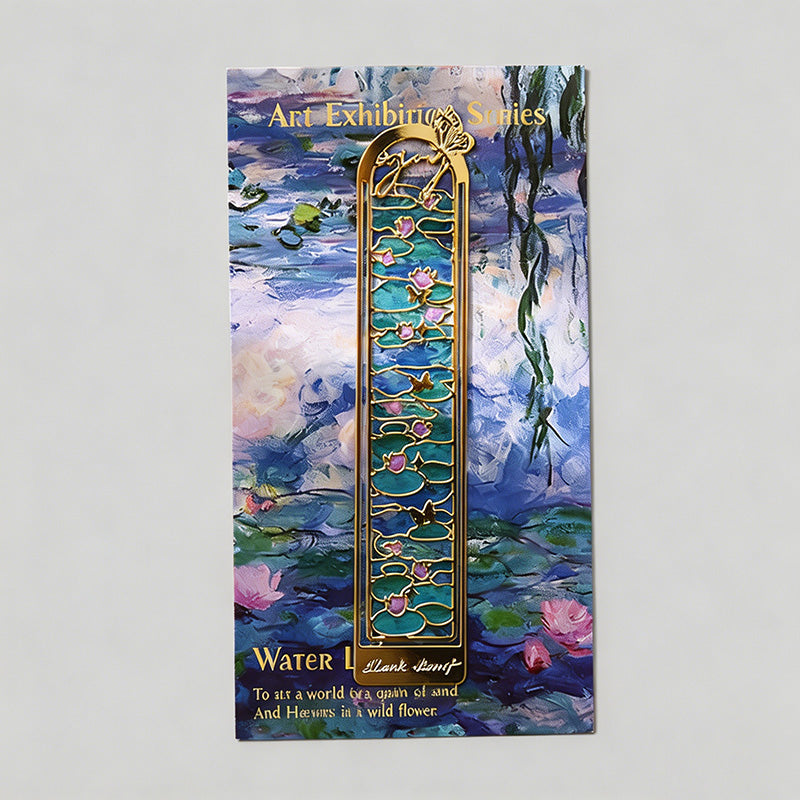 5 Random Retro Oil Painting Floral Metal Paper Clips Sets