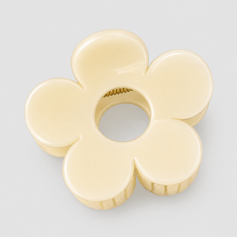 Marbled Flower Claw Clip