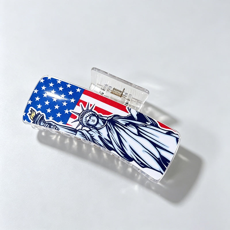 Patriotic Print Hair Clip