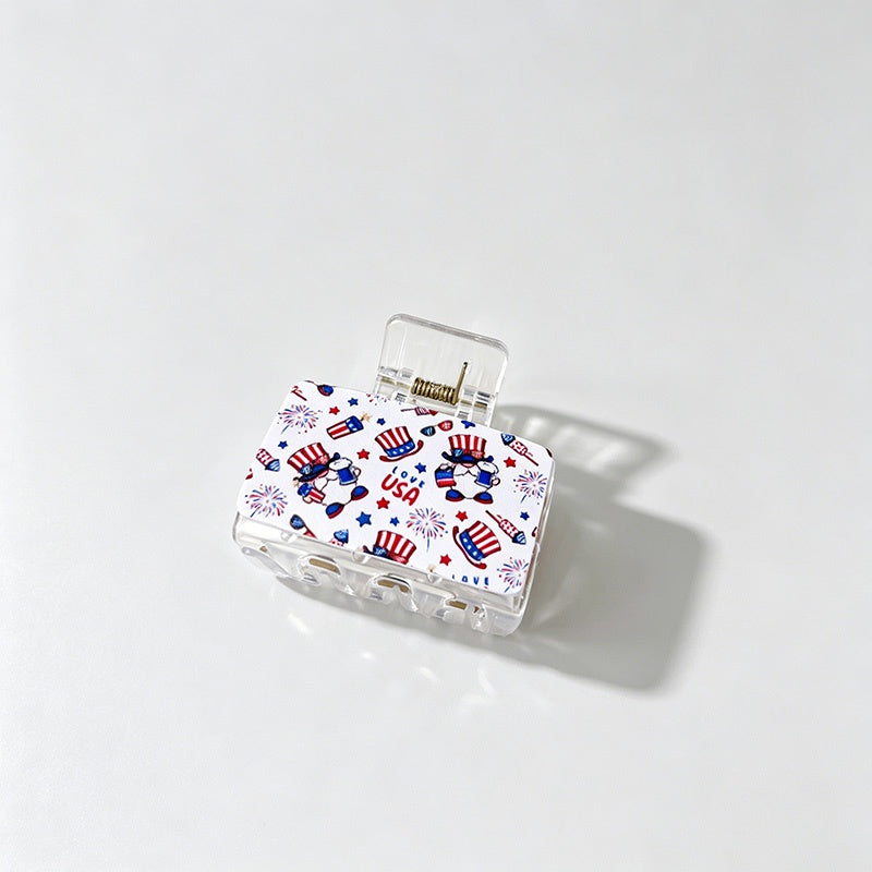 Patriotic Print Hair Clip