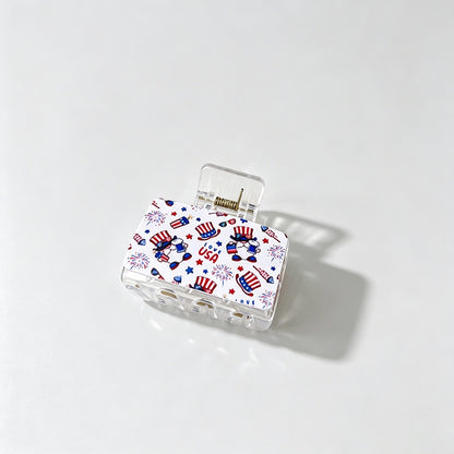 Patriotic Print Hair Clip