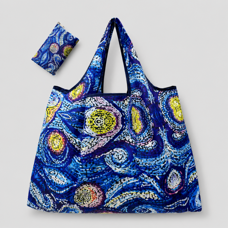 Foldable Printed Reusable Shopping Tote Bag