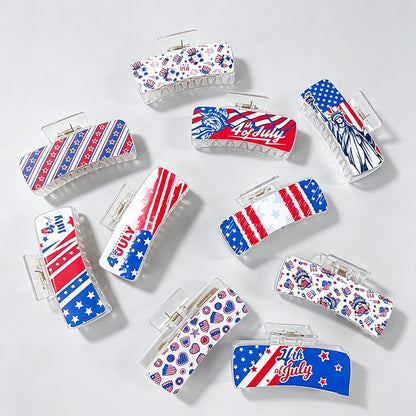 Patriotic Print Hair Clip