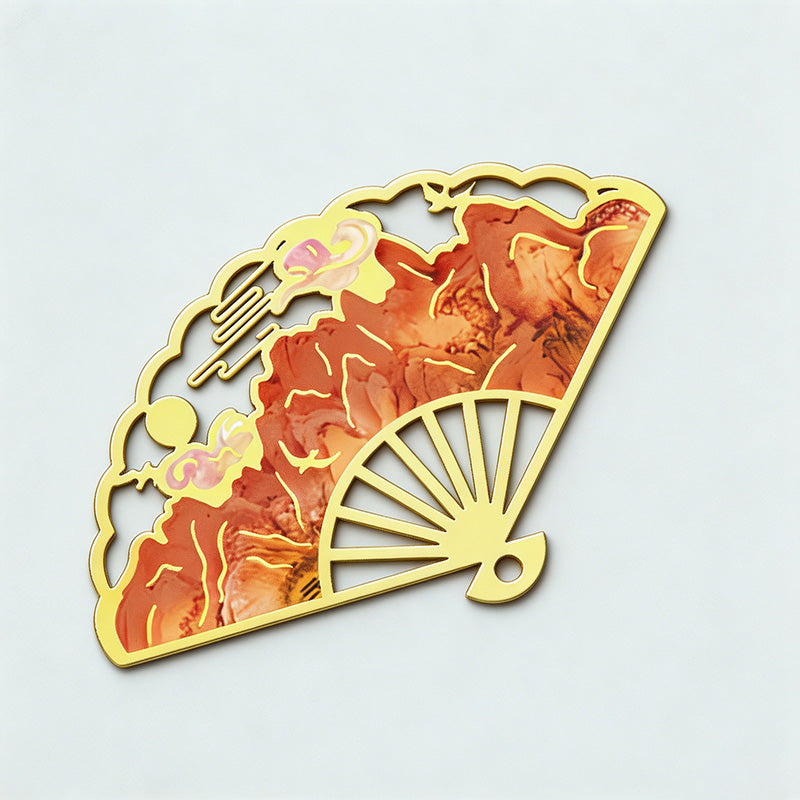 5 Random Retro Oil Painting Floral Metal Paper Clips Sets