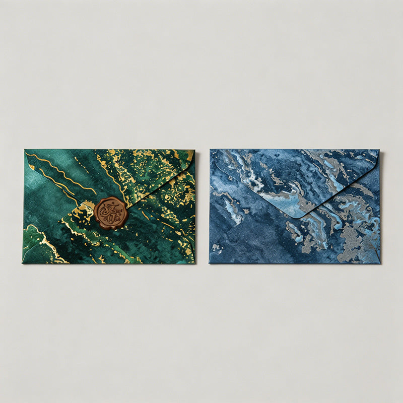 10 Luxury Gilded Embossing Envelope Sets