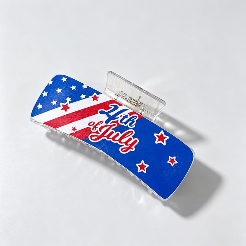 USA Flag Print Hair Clip