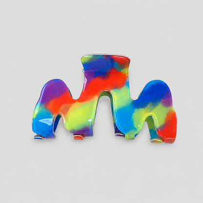 M Shape Rainbow Gradient Hair Claw Clip